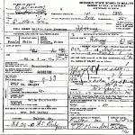 Death certificate of Herring, Sarah J. Knight