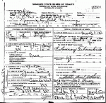 Death certificate of Herring, Trennie Enfield Death certificate of Herring, Trennie Enfield