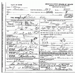 Death certificate of Hill, Joseph Robert