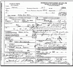 Death certificate of Hill, Julia Ann Clatterbuck Death certificate of Hill, Julia Ann Clatterbuck