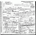 Death certificate of Holt, Fannie Clatterbuck