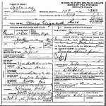 Death certificate of Holt, Mary Elizabeth