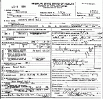 Death Certificate of Holt, Robert Reed