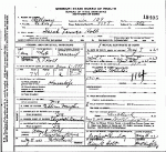 Death certificate of Holt, Sarah Francis Vaughn