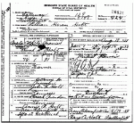 Death certificate of Holt, William Hiram Death certificate of Holt, William Hiram