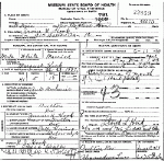 Death Certificate of Hook, Irvine N.