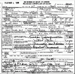 Death certificate of Houf, Harold S. Death certificate of Houf, Harold S.