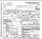 Death certificate of Houf, Henry Stultz