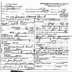 Death Certificate of Hunt, James Henry