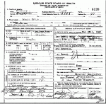 Death certificate of Hyten, Thomas