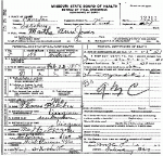 Death Certificate of Jones, Martha Ann Fletcher