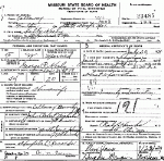 Death Certificate of Keely, Sallie T. Nichols Death Certificate of Keely, Sallie T. Nichols