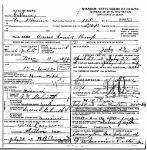 Death certificate of Kemp, Annie L. Galwith