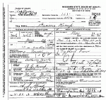 Death Certificate of Kemp, Gasner G.