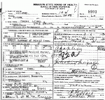 Death Certificate of Kemp, Thomas A. Death Certificate of Kemp, Thomas A.
