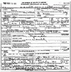 Death certificate of Kemp, William Oscar