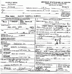 Death Certificate of Kidwell, Eugene Campbell