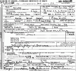 Death Certificate of Kimball, Harvie Bryant
