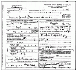 Death certificate of Larue, Jacob Thomas