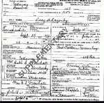 Death Certificate of Lazenby, Lucy H. Marshall