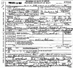 Death certificate of Lynes, Sally Kelly Lynes