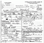 Death Certificate of Marshall, Alice A. Hill