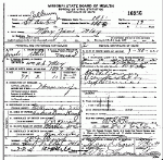 Death Certificate of May, Mary Jane Kemp