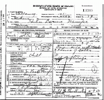 Death certificate of Menefee, Helen Loraine Death certificate of Menefee, Helen Loraine