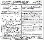 Death Certificate of Mirts, Cassie Wiley Craghead