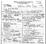 Death certificate of Mirts, Eliza Emma Herring