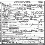 Death certificate of Moore, Luther Charles