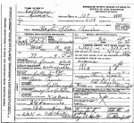 Death certificate of Nevins, Baxter Sloan Death certificate of Nevins, Baxter Sloan