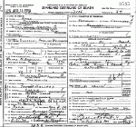 Death Certificate of Overfelt, Angelina W. Holland