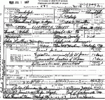 Death Certificate of Pagett, Sarah Elizabeth Herron (Herring)