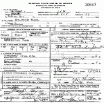 Death Certificate of Payne, Jane Craighead