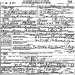 Death Certificate of Renoe, James B. Death Certificate of Renoe, James B.