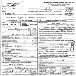 Death Certificate of Roberts, Parmelia Frances Berry Death Certificate of Roberts, Parmelia Frances Berry