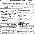 Death Certificate of Sampson, Donna Evlyn Guerrant