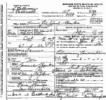 Death Certificate of Sparks, Henry Clifford