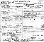 Death Certificate of Sparks, Pearl Marvin