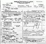 Death Certificate of Thomas, Mary Jane Howe