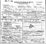 Death Certificate of Thomasson, Ruby P. Wright
