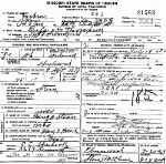 Death Certificate of Stean, Eula