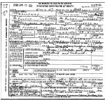 Death certificate of Vaughn, Charles Aubrey