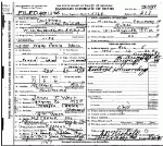 Death certificate of West, Mollie Mary Craig