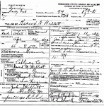 Death certificate of Willett, Richard