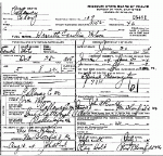 Death Certificate of Wilson, Harriette