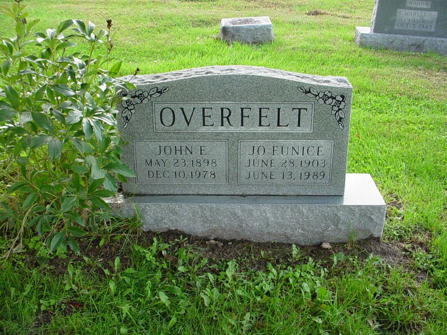  John E. Overfelt & Jo Eunice Meadows