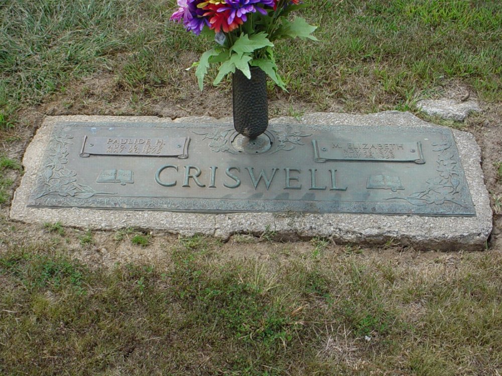  Paulide Criswell & Mary Elizabeth Scholl