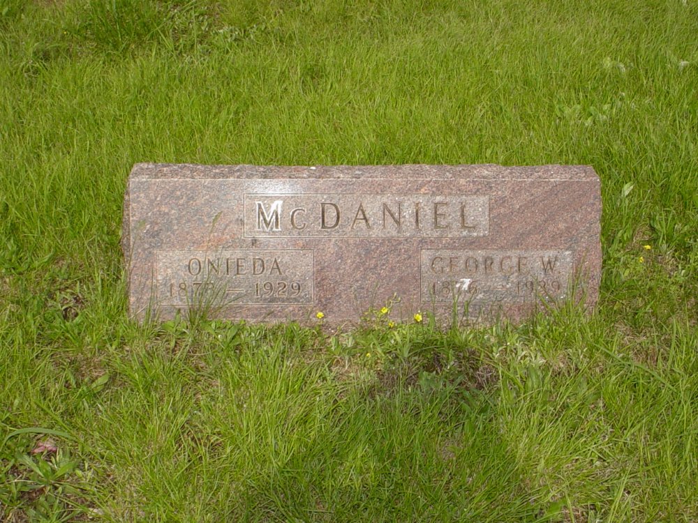  George W. McDaniel & Oneda Dunavant